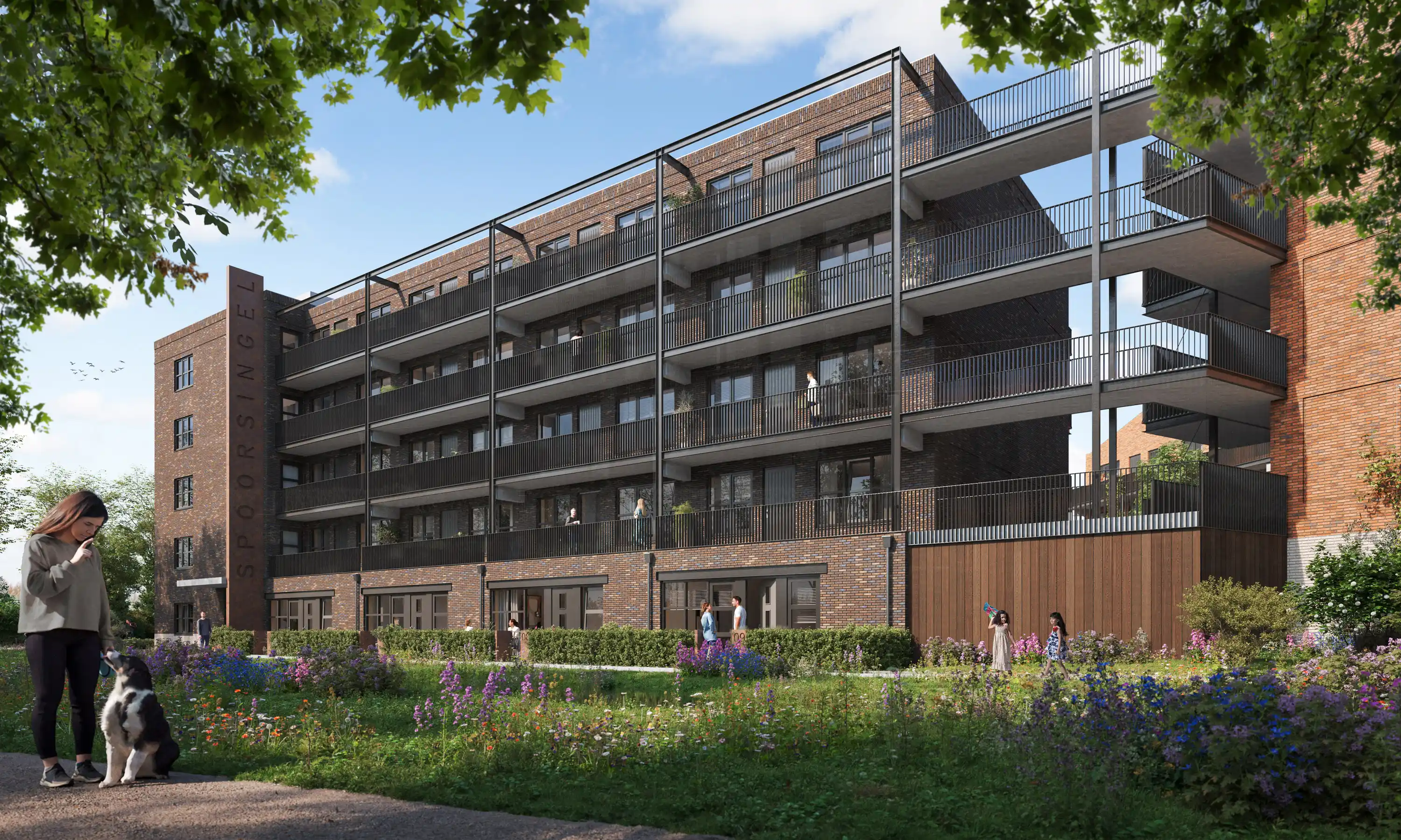 202407 Wonen aan de Spoorsingel Fase 2 Exterieur 03 Spoor LR